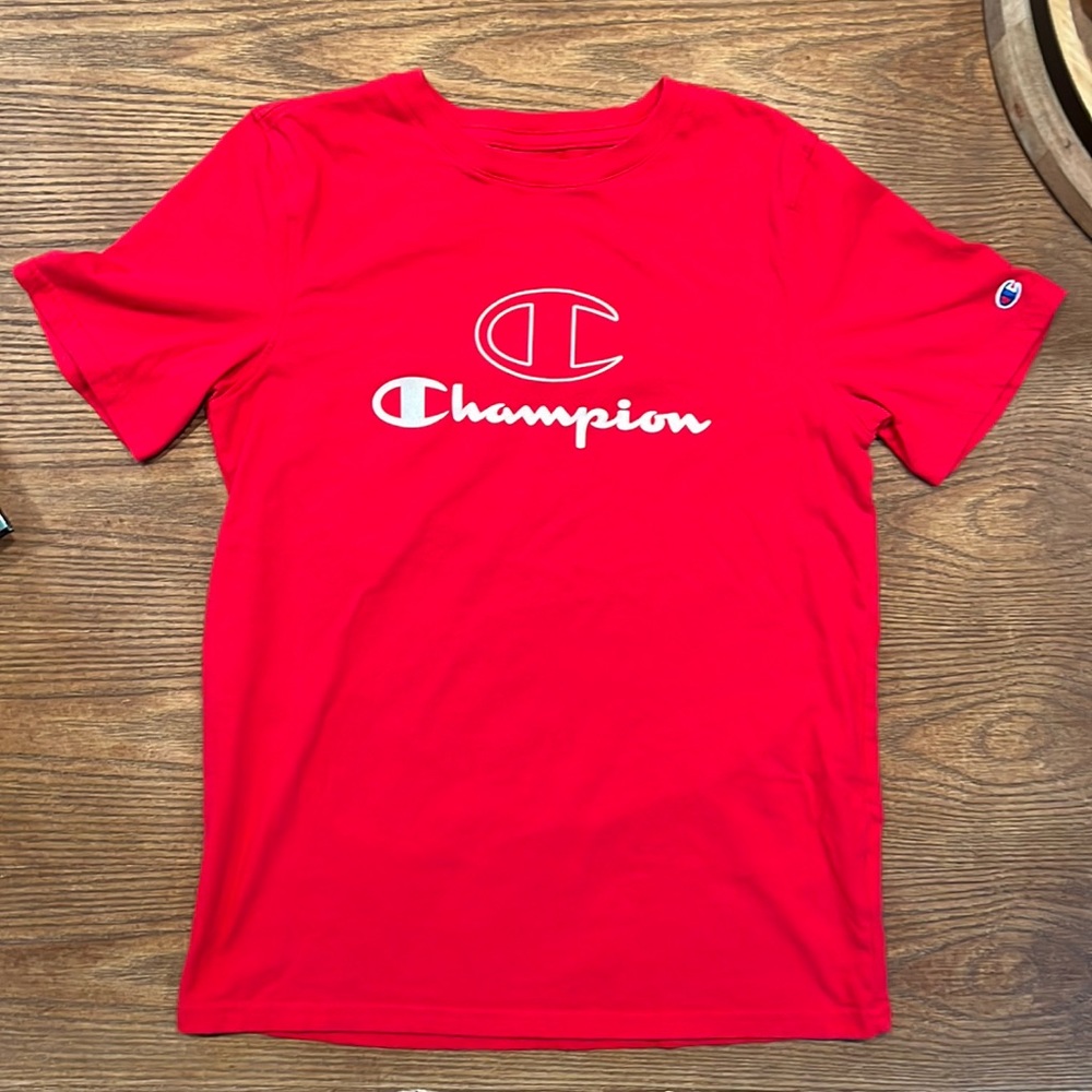 Champion T-Shirt ~ Size Boys Large (14/16) ~ Red